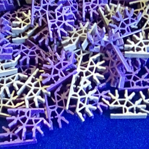 K'NEX connector4-way 3D purple grey - Picture 5 of 5